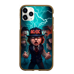 Чехол iPhone 11 Pro матовый ACDC cartoon