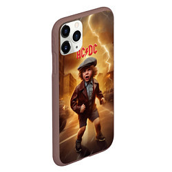 Чехол iPhone 11 Pro матовый ACDC boy, цвет: 3D-коричневый — фото 2