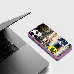 Чехол iPhone 11 Pro матовый Cyberpunk Edgerunners Дэвид Люси, цвет: 3D-фиолетовый — фото 2