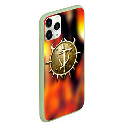 Чехол iPhone 11 Pro матовый Дум гай символ, цвет: 3D-салатовый — фото 2
