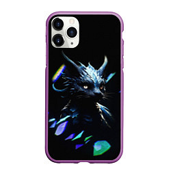 Чехол iPhone 11 Pro матовый Кот дракон