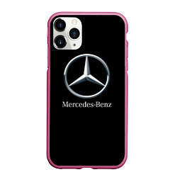 Чехол iPhone 11 Pro матовый Mercedes-benz sport auto, цвет: 3D-малиновый