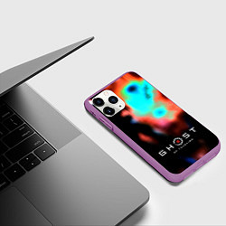Чехол iPhone 11 Pro матовый Ghost of Tsushima ninja, цвет: 3D-фиолетовый — фото 2
