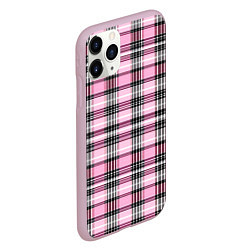 Чехол iPhone 11 Pro матовый Розовая клетка, цвет: 3D-розовый — фото 2