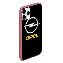 Чехол iPhone 11 Pro матовый Opel sport car, цвет: 3D-малиновый — фото 2