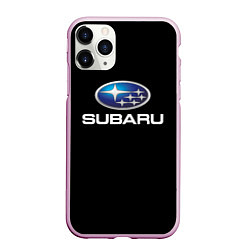 Чехол iPhone 11 Pro матовый Subaru sport auto car, цвет: 3D-розовый