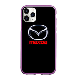 Чехол iPhone 11 Pro матовый Mazda japan motor, цвет: 3D-фиолетовый