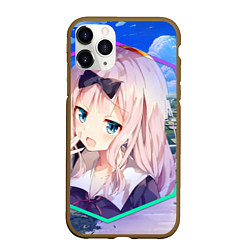 Чехол iPhone 11 Pro матовый Kaguya-sama wa Kokurasetai Чика Фудживара, цвет: 3D-коричневый