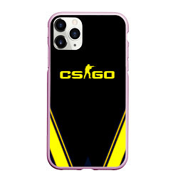 Чехол iPhone 11 Pro матовый Cs go sport geometry, цвет: 3D-розовый