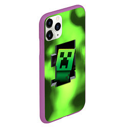 Чехол iPhone 11 Pro матовый Creeper acid, цвет: 3D-фиолетовый — фото 2