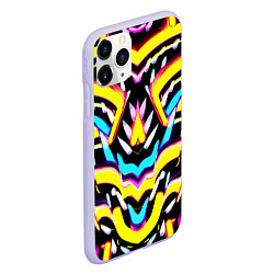 Чехол iPhone 11 Pro матовый Abstract mirrow pattern - neural network, цвет: 3D-светло-сиреневый — фото 2