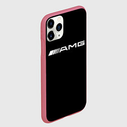 Чехол iPhone 11 Pro матовый Amg sport mercedes, цвет: 3D-малиновый — фото 2
