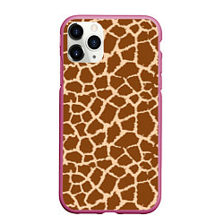 Чехол iPhone 11 Pro матовый Кожа жирафа - giraffe