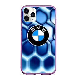 Чехол iPhone 11 Pro матовый Bmw carbon sport auto brend, цвет: 3D-фиолетовый