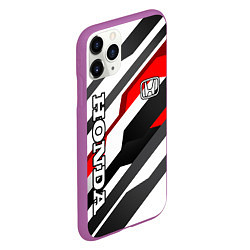 Чехол iPhone 11 Pro матовый Honda - red and white, цвет: 3D-фиолетовый — фото 2