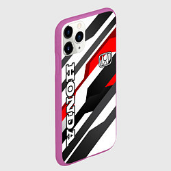 Чехол iPhone 11 Pro матовый Honda - red and white, цвет: 3D-фиолетовый — фото 2