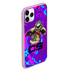 Чехол iPhone 11 Pro матовый Cs go neon skin, цвет: 3D-розовый — фото 2