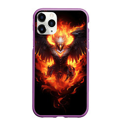 Чехол iPhone 11 Pro матовый Стремительный Феникс, цвет: 3D-фиолетовый