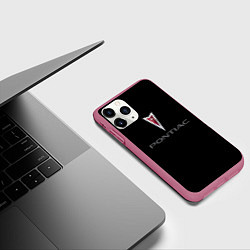 Чехол iPhone 11 Pro матовый Pontiac auto, цвет: 3D-малиновый — фото 2