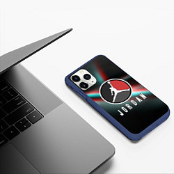 Чехол iPhone 11 Pro матовый Nba jordan sport, цвет: 3D-тёмно-синий — фото 2