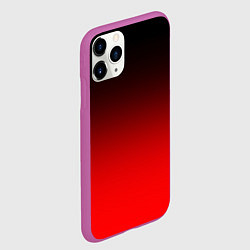 Чехол iPhone 11 Pro матовый Градиент: от черного до ярко-красного, цвет: 3D-фиолетовый — фото 2