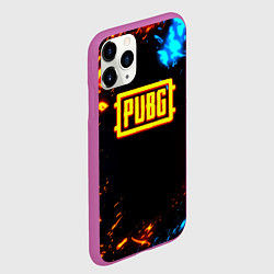 Чехол iPhone 11 Pro матовый Pubg storm искры, цвет: 3D-фиолетовый — фото 2