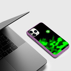 Чехол iPhone 11 Pro матовый Creeper steel, цвет: 3D-фиолетовый — фото 2