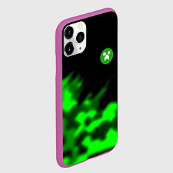 Чехол iPhone 11 Pro матовый Creeper steel, цвет: 3D-фиолетовый — фото 2