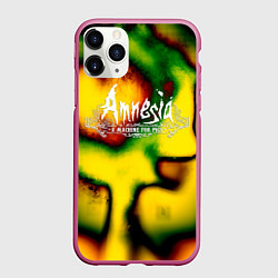 Чехол iPhone 11 Pro матовый Амнезия, цвет: 3D-малиновый