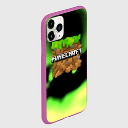 Чехол iPhone 11 Pro матовый Майнкрафт кислота абстракция, цвет: 3D-фиолетовый — фото 2