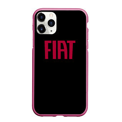 Чехол iPhone 11 Pro матовый Fiat sport auto brend, цвет: 3D-малиновый