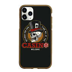 Чехол iPhone 11 Pro матовый Casino, цвет: 3D-коричневый