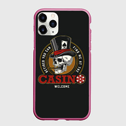 Чехол iPhone 11 Pro матовый Casino, цвет: 3D-малиновый