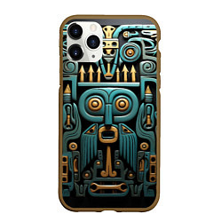 Чехол iPhone 11 Pro матовый Рисунок в египетском стиле, цвет: 3D-коричневый