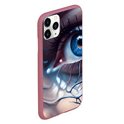 Чехол iPhone 11 Pro матовый Нейро око, цвет: 3D-малиновый — фото 2