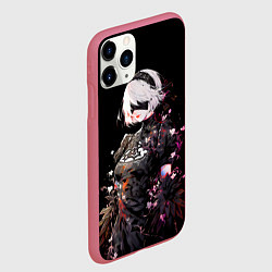 Чехол iPhone 11 Pro матовый 2b from nier automata, цвет: 3D-малиновый — фото 2