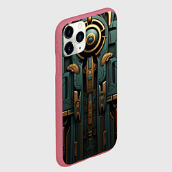 Чехол iPhone 11 Pro матовый Абстрактный узор в египетском стиле, цвет: 3D-малиновый — фото 2