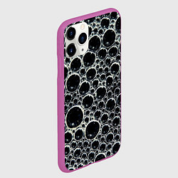Чехол iPhone 11 Pro матовый Пузыри и отражение, цвет: 3D-фиолетовый — фото 2