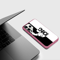 Чехол iPhone 11 Pro матовый Boxing - чемпион, цвет: 3D-малиновый — фото 2