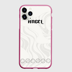 Чехол iPhone 11 Pro матовый Angel wings, цвет: 3D-малиновый