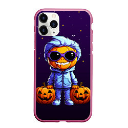 Чехол iPhone 11 Pro матовый Happy pumpkin