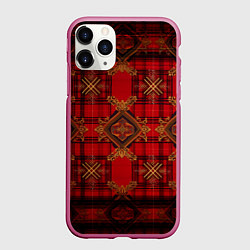 Чехол iPhone 11 Pro матовый Красная шотландская клетка royal stewart
