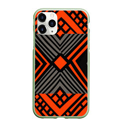 Чехол iPhone 11 Pro матовый Узор в этническом стиле племени масаев