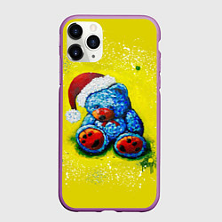 Чехол iPhone 11 Pro матовый Плюшевый Санта Клаус
