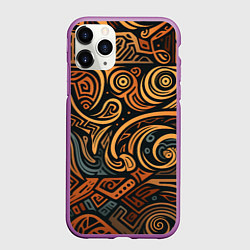 Чехол iPhone 11 Pro матовый Узор в викингском стиле
