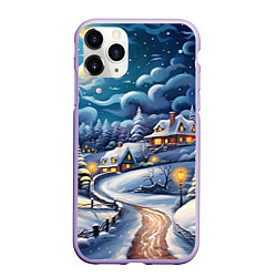Чехол iPhone 11 Pro матовый Новогоднее настроение, цвет: 3D-светло-сиреневый