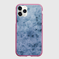 Чехол iPhone 11 Pro матовый Абстракция - сине-серая грусть, цвет: 3D-малиновый