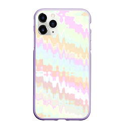 Чехол iPhone 11 Pro матовый Размазанные бледные полосы, цвет: 3D-светло-сиреневый
