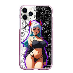 Чехол iPhone 11 Pro матовый Ямато - One Piece, цвет: 3D-розовый