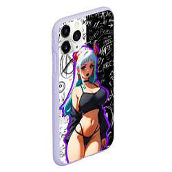 Чехол iPhone 11 Pro матовый Ямато - One Piece, цвет: 3D-светло-сиреневый — фото 2